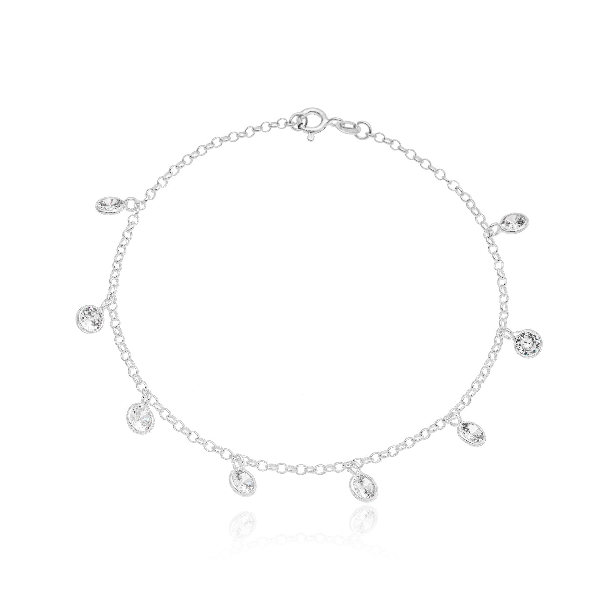 CLEAR CIRCLE BRACELET | SILVER | ETERNAL COLLECTION | BRAINSTORM JEWELRY