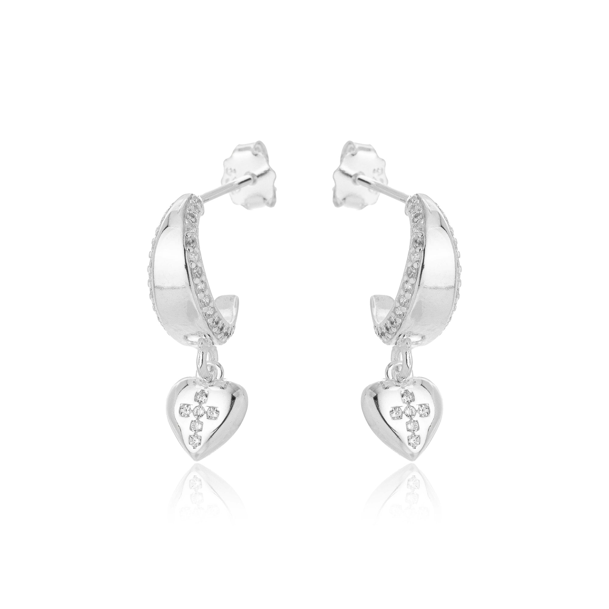 DAY HEART EARRING | SILVER | COLLECTION| BRAINSTORM JEWELRY