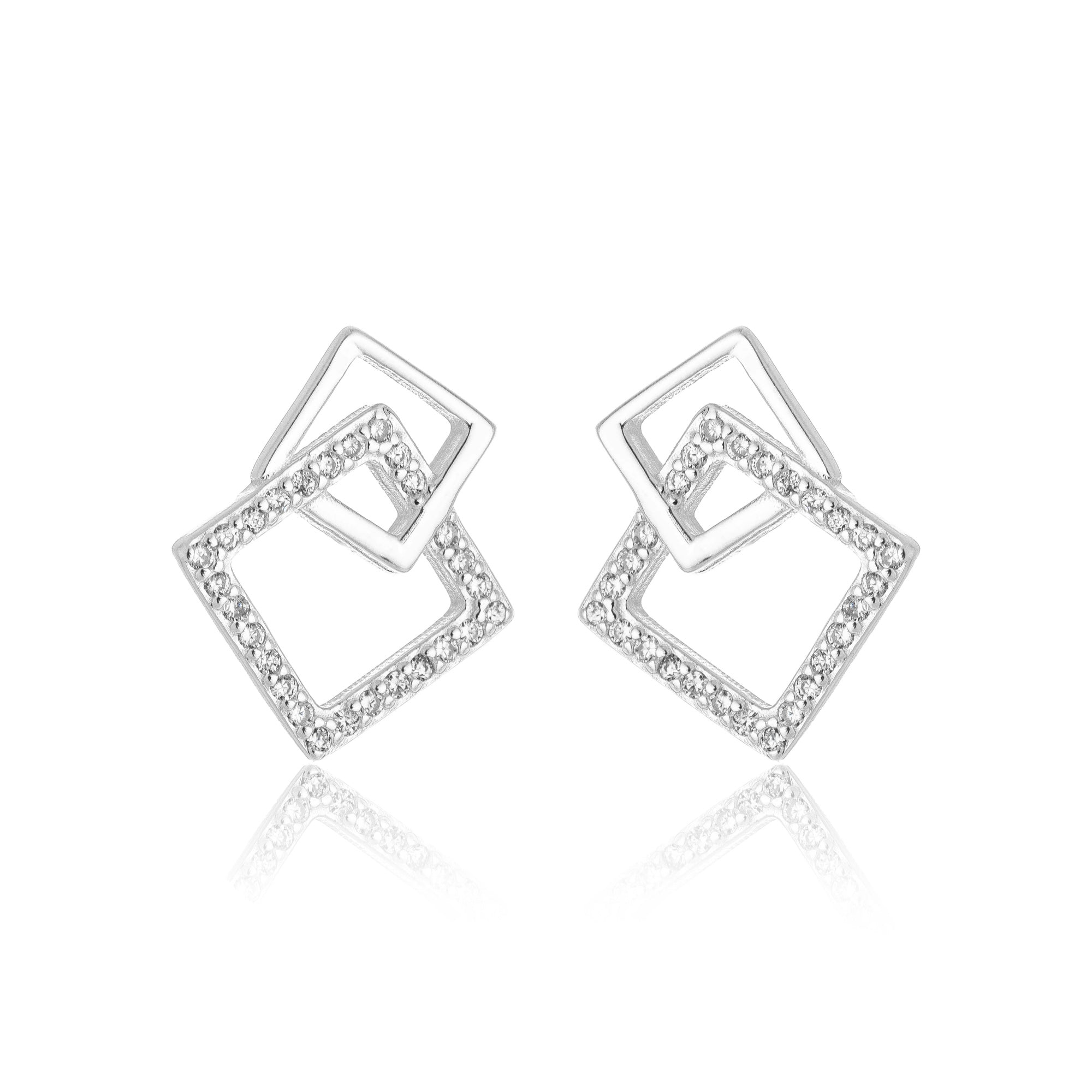 SQUARY EARRING | SILVER | ETERNAL LOVE| BRAINSTORM JEWELRY