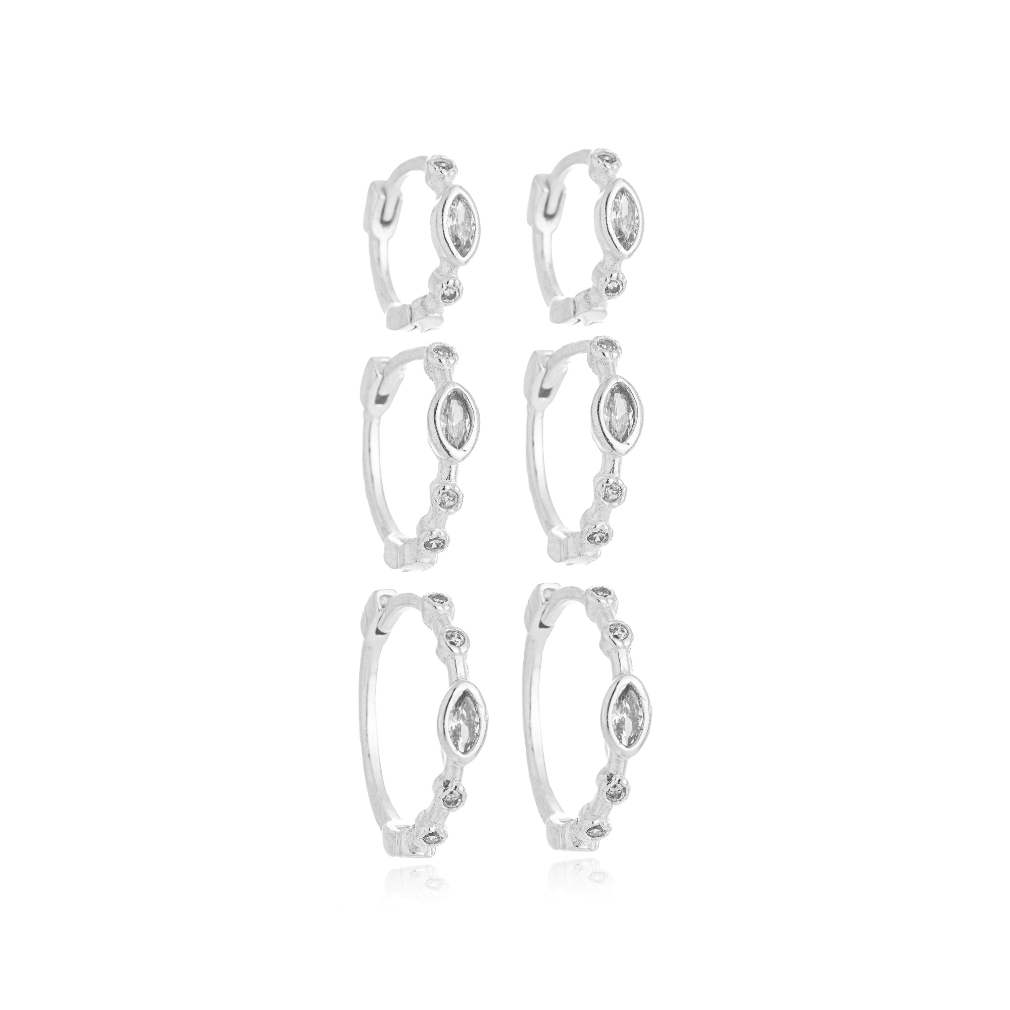 TRIO LEILA EARRING | SILVER | ETERNAL LOVE| BRAINSTORM JEWELRY