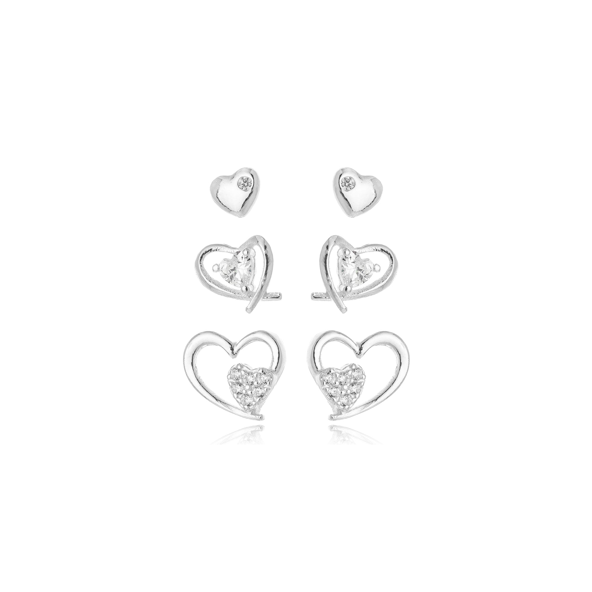 TRIO LAURA EARRING | SILVER | ETERNAL LOVE| BRAINSTORM JEWELRY