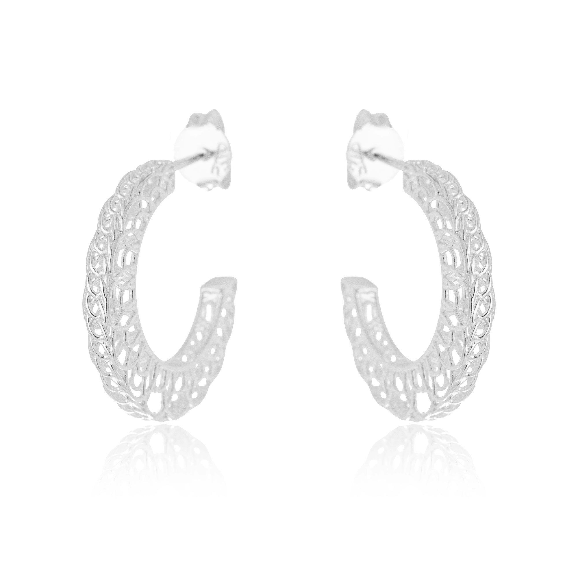 JUSTINE HOOP EARRING | SILVER | ETERNAL LOVE| BRAINSTORM JEWELRY