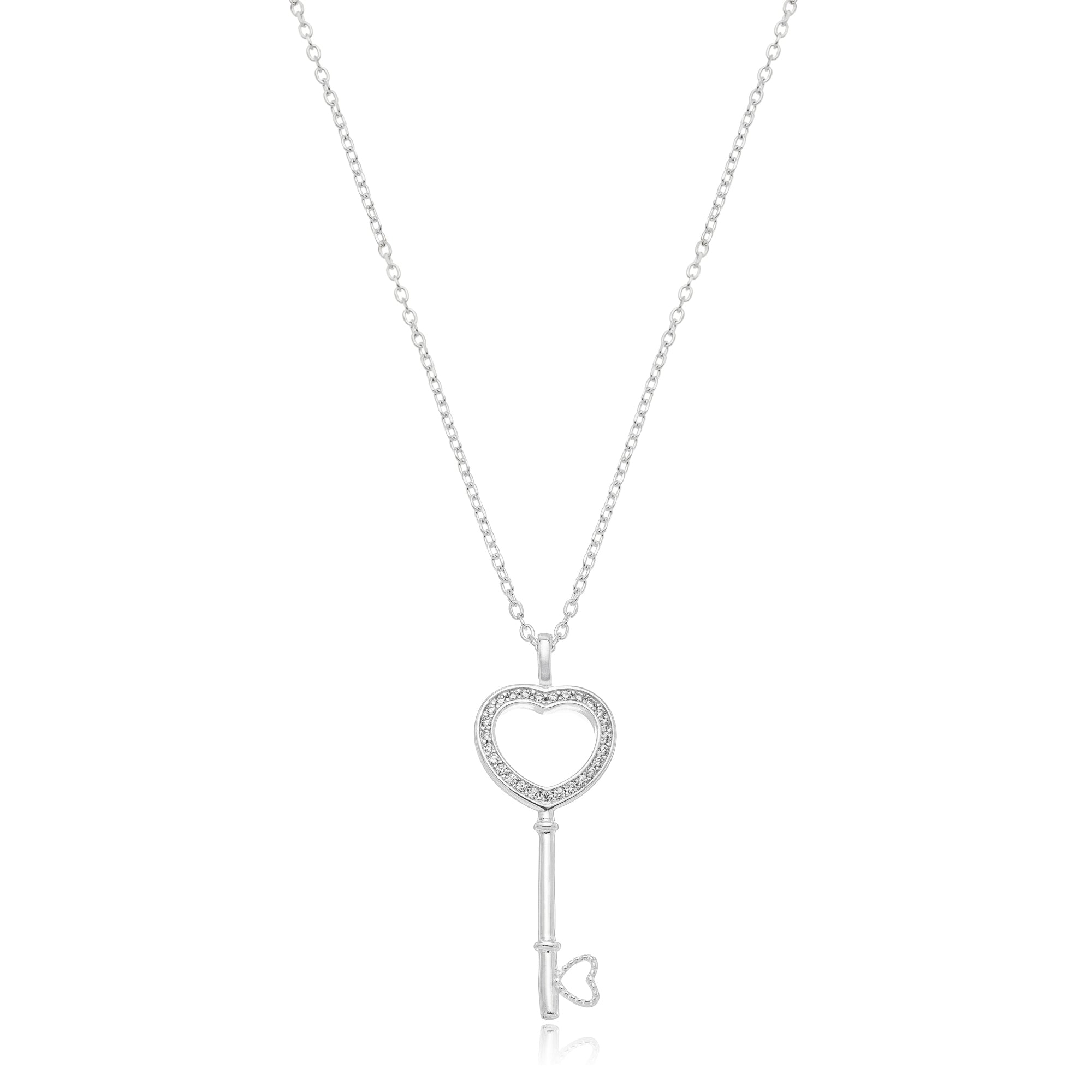 KEY TO THE HEART NECKLACE | SILVER | ETERNAL LOVE| BRAINSTORM JEWELRY