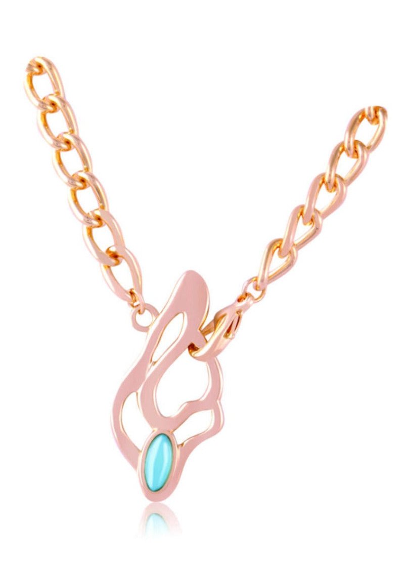 WAVECREST NECKLACE - AQUAMARINE QUARTZ STONE