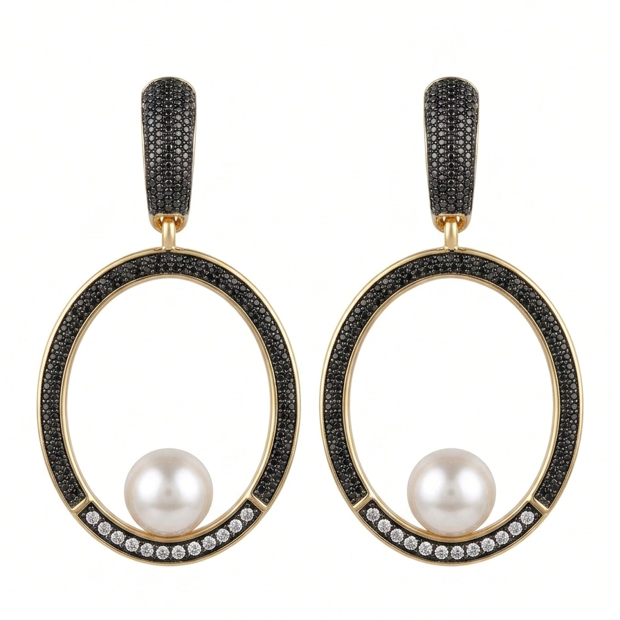 ÉTOILE PEARL EARRING | 18K GOLD PLATED | BRAINSTORM JEWELRY