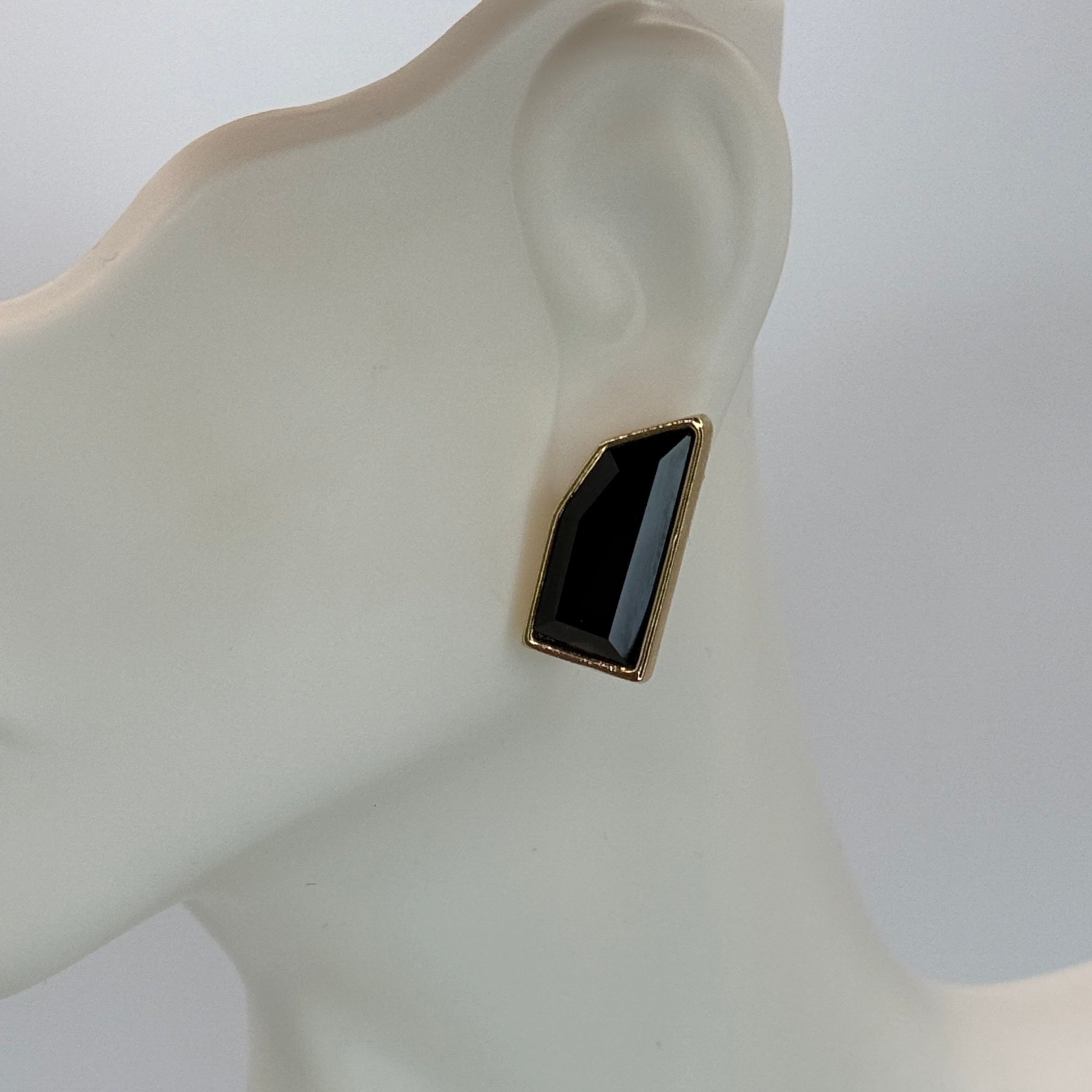 BLUE AGATE AND BLACK OBSIDIAN - EARRINGS