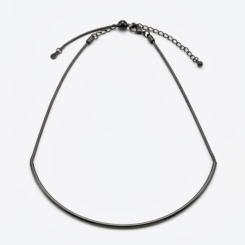 BLACK RHODIUM NECKLACE | ECLIPSE | BRAINSTORM JEWELRY
