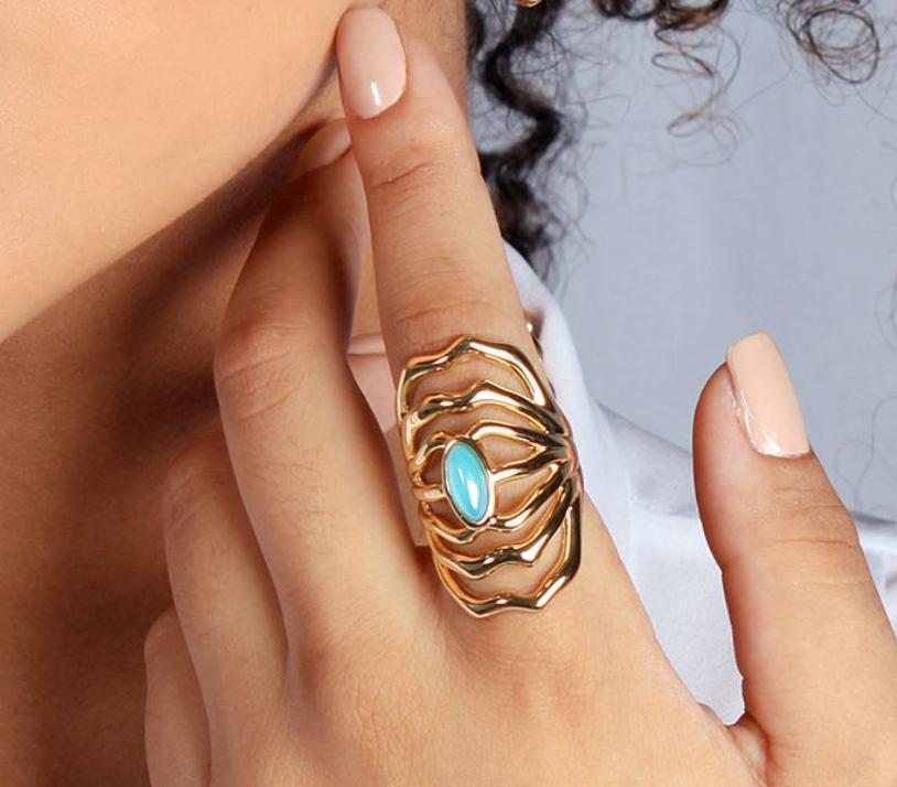 WAVECREST RING - AQUAMARINE QUARTZ