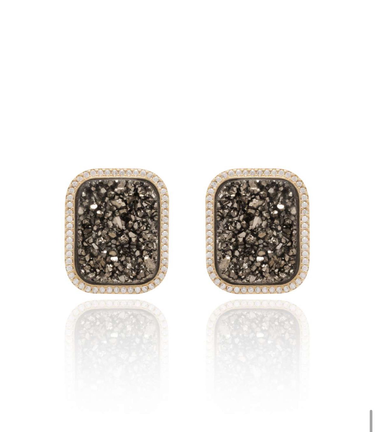 EARRING- PLATINUM DRUSE