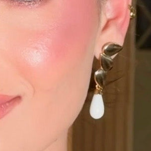 PORCELAIN IMPERIAL BRILLIANCE EARRING | GOLD PLATED | OPULENCE | BRAINSTORM JEWELRY