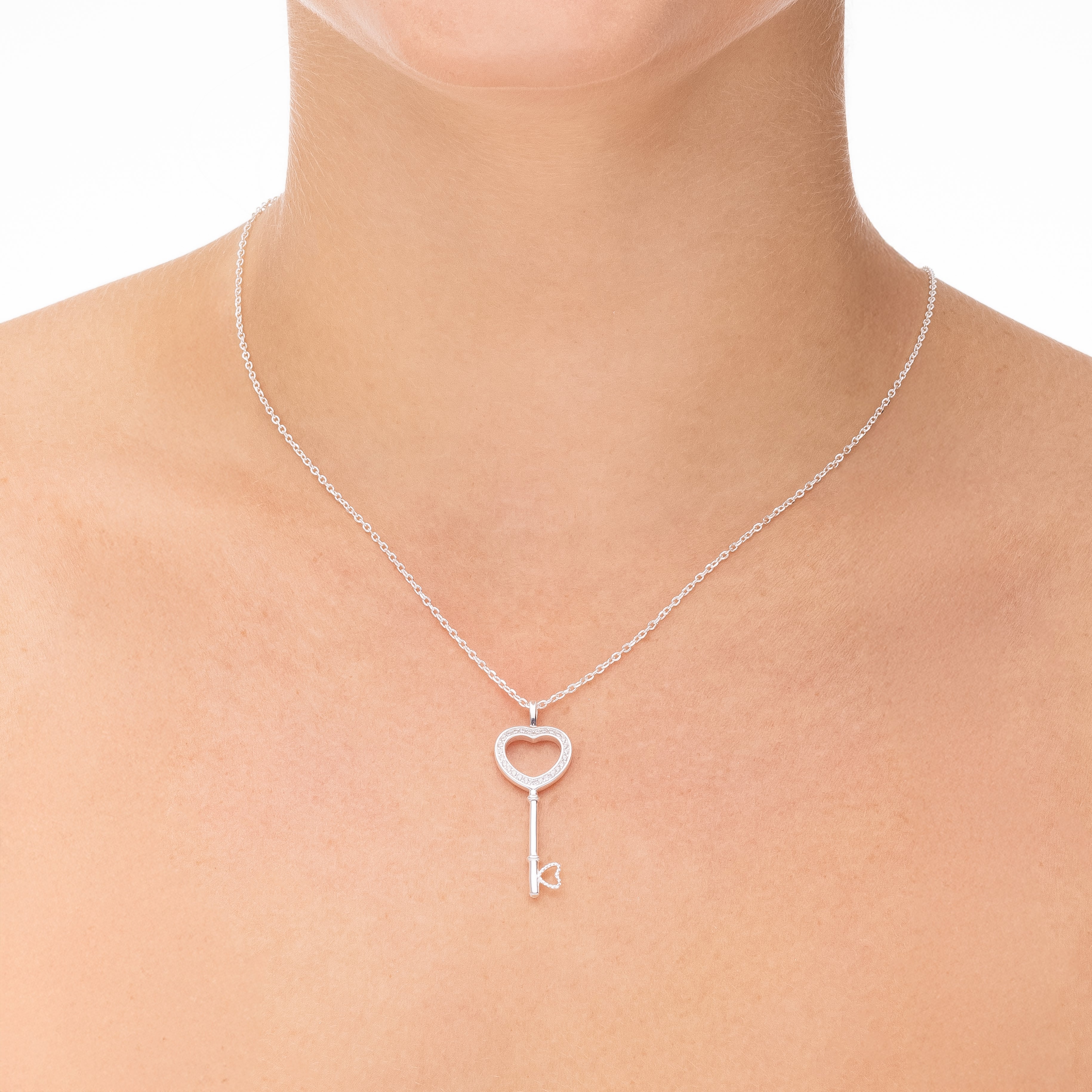 KEY TO THE HEART NECKLACE | SILVER | ETERNAL LOVE| BRAINSTORM JEWELRY