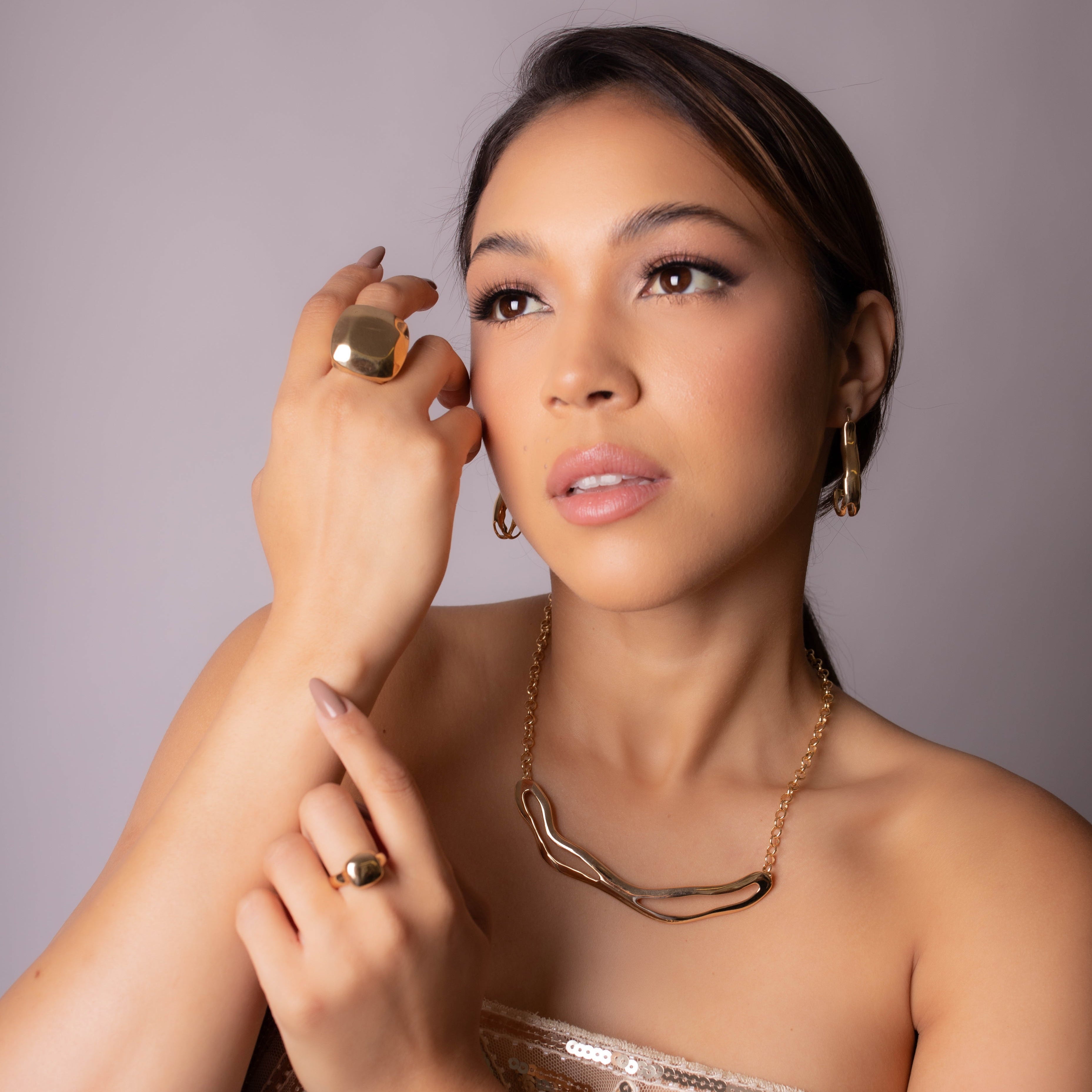 18K GOLD PLATED TITAN RING | ROYALTY |  BRAINSTORM JEWELRY