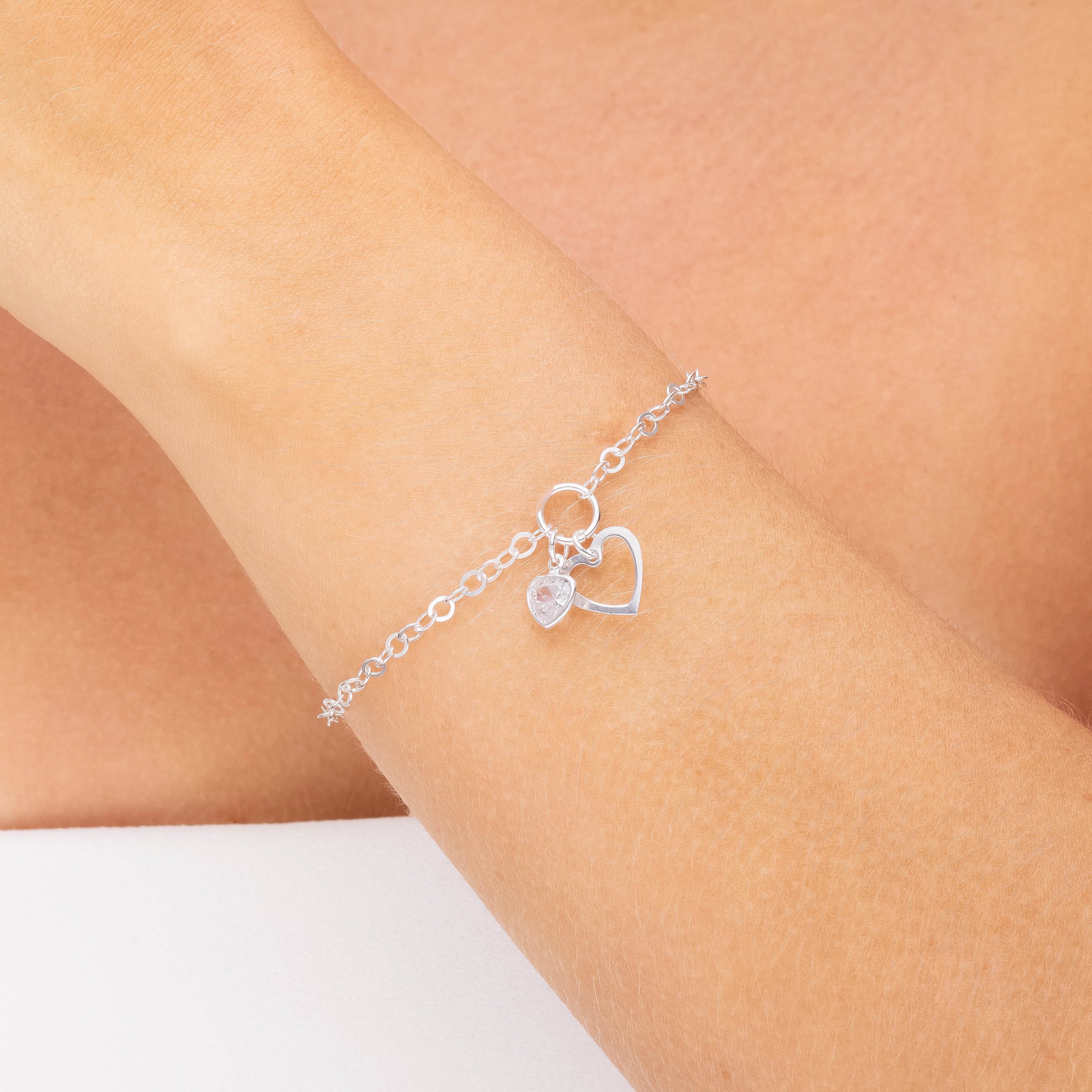 PULSEIRA BIHEART | PRATA | AMOR ETERNO | JOIAS BRAINSTORM