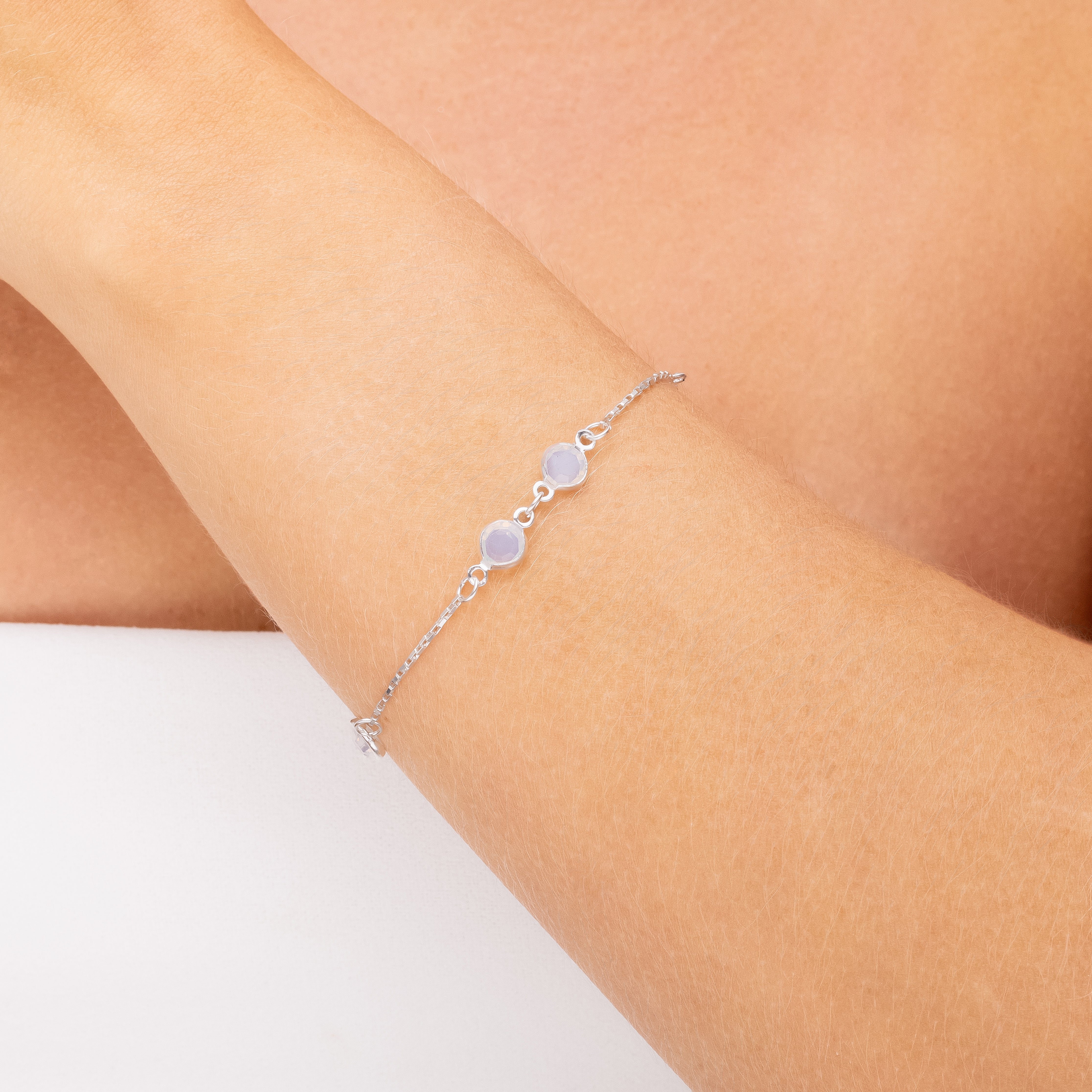 CLEAR CIRCLE SHAPE BRACELET | SILVER | ETERNAL LOVE COLLECTION | BRAINSTORM JEWELRY