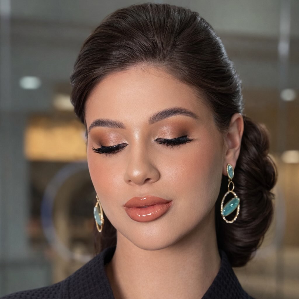 AQUAMARINE MADISON AVENUE BIG EARRING | GOLD PLATED | NYFW | BRAINSTORM JEWELRY