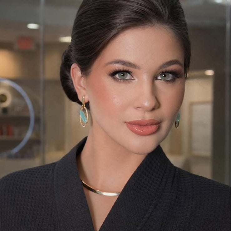 AQUAMARINE MADISON AVENUE BIG EARRING | GOLD PLATED | NYFW | BRAINSTORM JEWELRY
