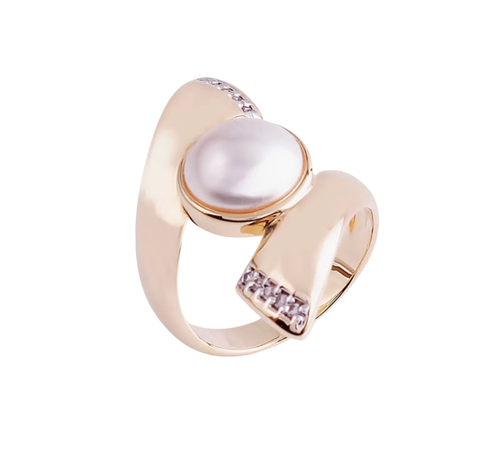 RING - PEARL AND ZIRCONIA