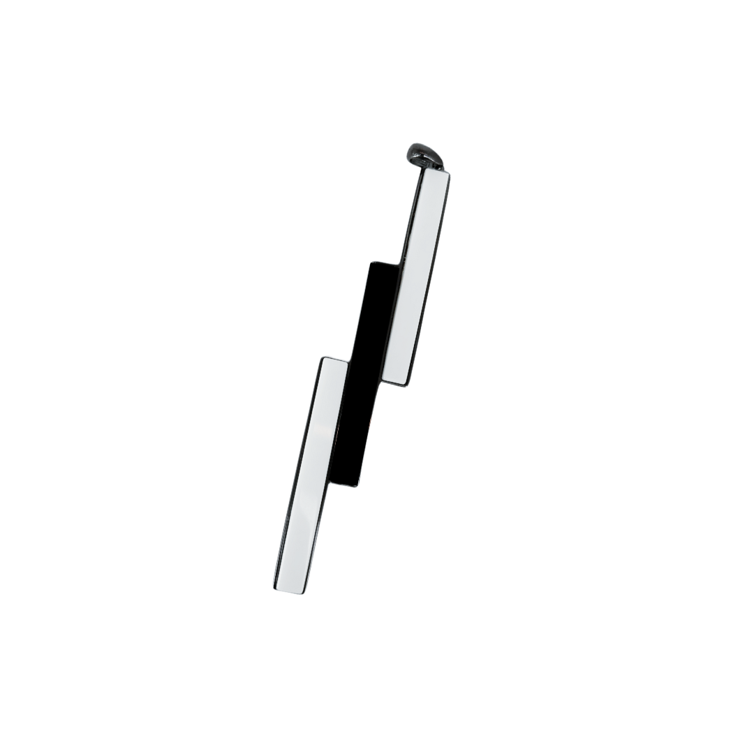 BLACK AND WHITE 3 RECTANGLES PENDANT | BLACK RHODIUM | ECLIPSE | BRAINSTORM JEWELRY