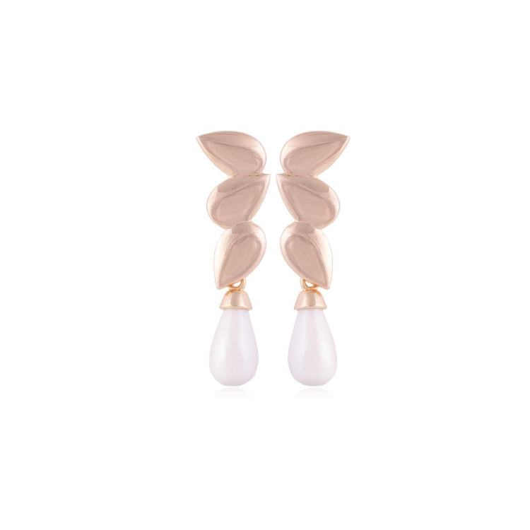 PORCELAIN STONE EARRING - WITH REMOVABLE PENDANT AND FRINGE OPTION