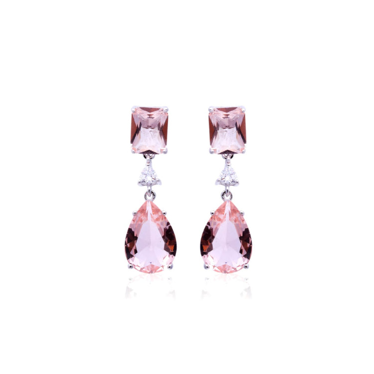 CRYSTAL MORGANITE VICTORIA EARRING