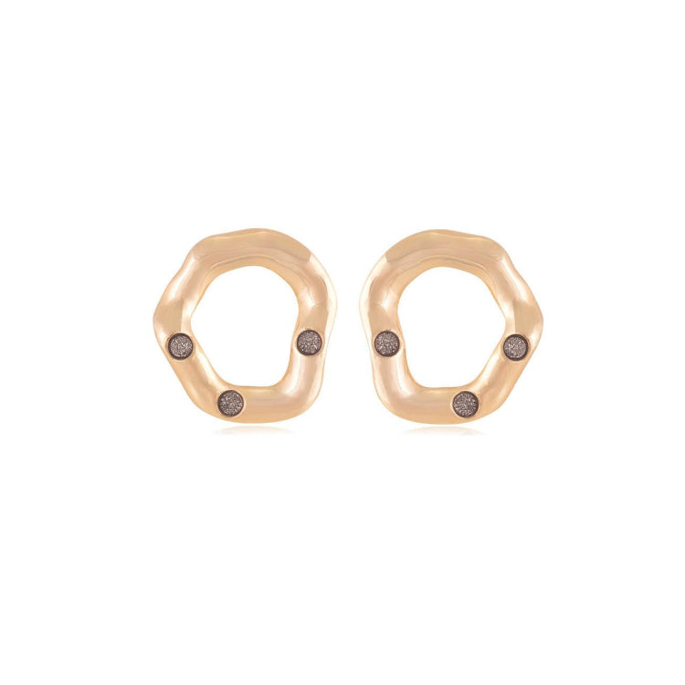 PLATINUM DRUSE - EARRING - GOLD PLATED