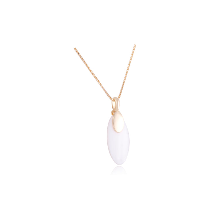 MOTHER OF PEARL NECKLACE - GOLD PLATED