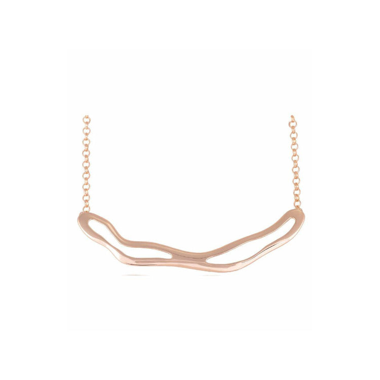 NECKLACE - GOLD PLATED - WAVE EFFECT