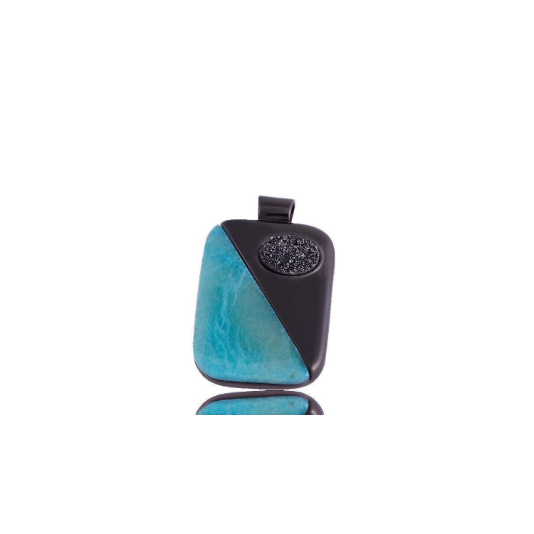 COLORFUL PENDANT - BLACK RHODIUM