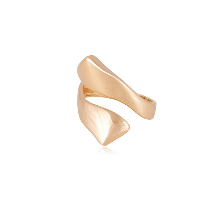 CURVED RING - GOLD PLATED