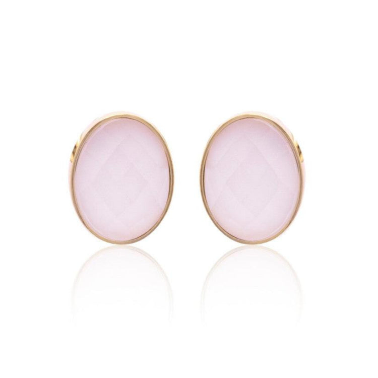 TRIBECA TREASURE EARRING - MILKY QUARTZ STONE