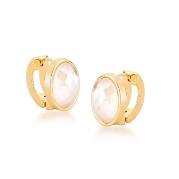 ARAGONITE SNOW QUEEN HOOP EARRING | GOLD PLATED | SHINE BRIGHT | BRAINSTORM JEWELRY - Brainstorm Jewelry