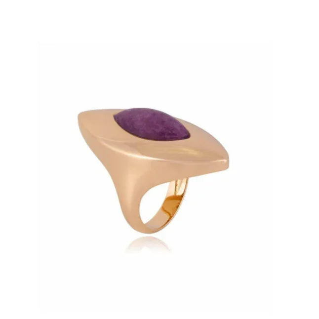 PURPLE FEDSPAR ORCHILD RING | GOLD PLATED | OPULENCE | BRAINSTORM JEWELRY - Brainstorm Jewelry
