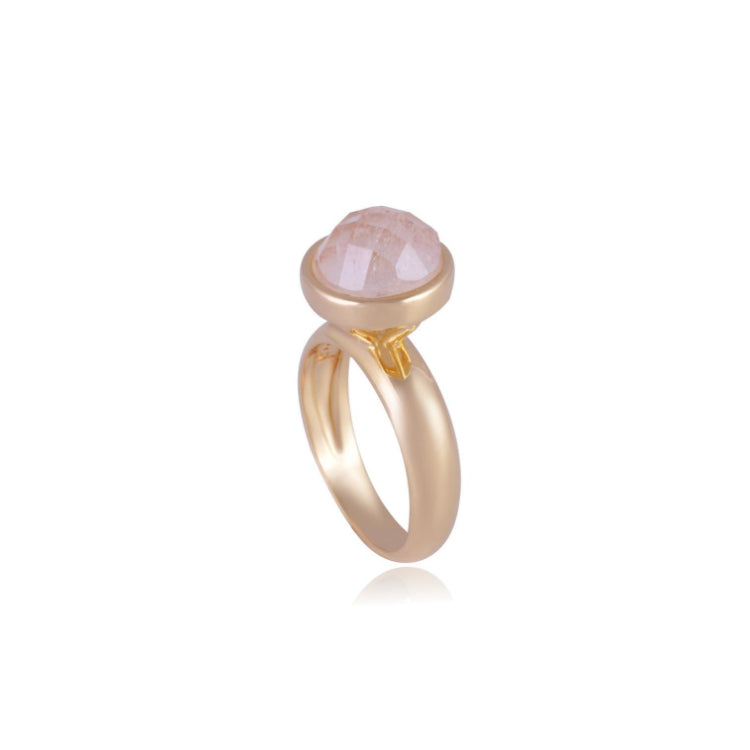 ROCK CRYSTAL RING - GOLD PLATED