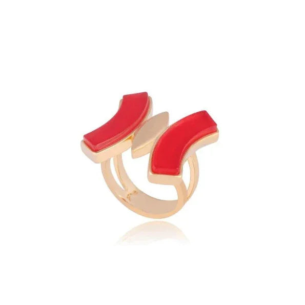 RED QUARTZ LUXE RING | GOLD PLATED | OPULENCE | BRAINSTORM JEWELRY - Brainstorm Jewelry