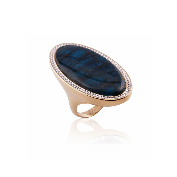 APATITE RING - GOLD PLATED