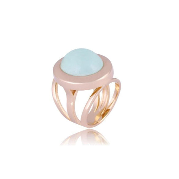 AQUAMARINE Crystal - GOLD PLATED