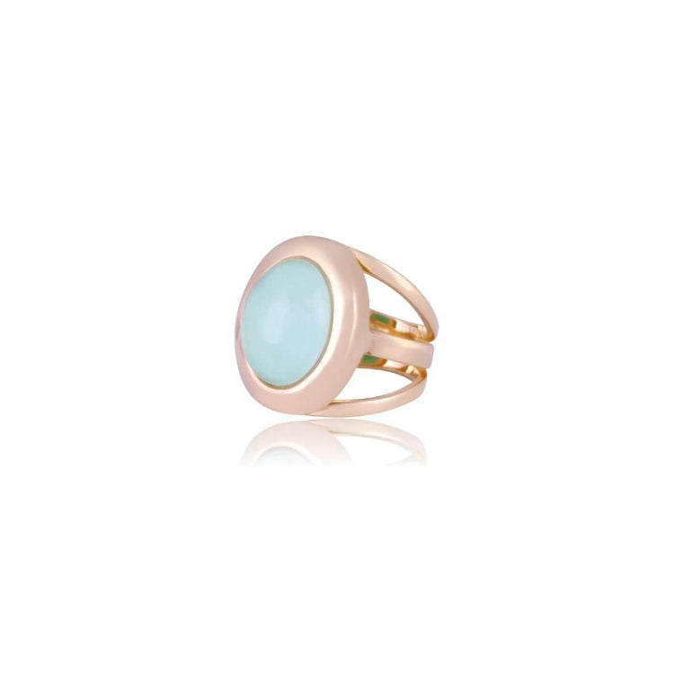 AQUAMARINE Crystal - GOLD PLATED