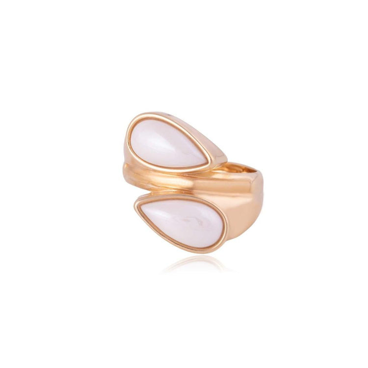 CUSTOM PORCELAIN RING - GOLD PLATED  | BRAINSTORM JEWELRY