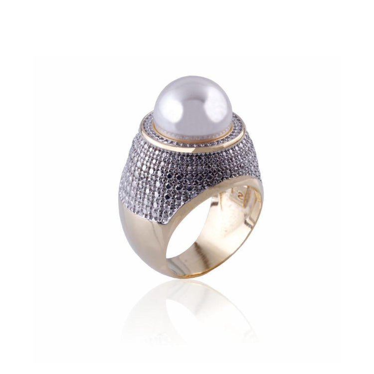 PEARL RING - GOLD PLATED  | BRAINSTORM JEWELRY