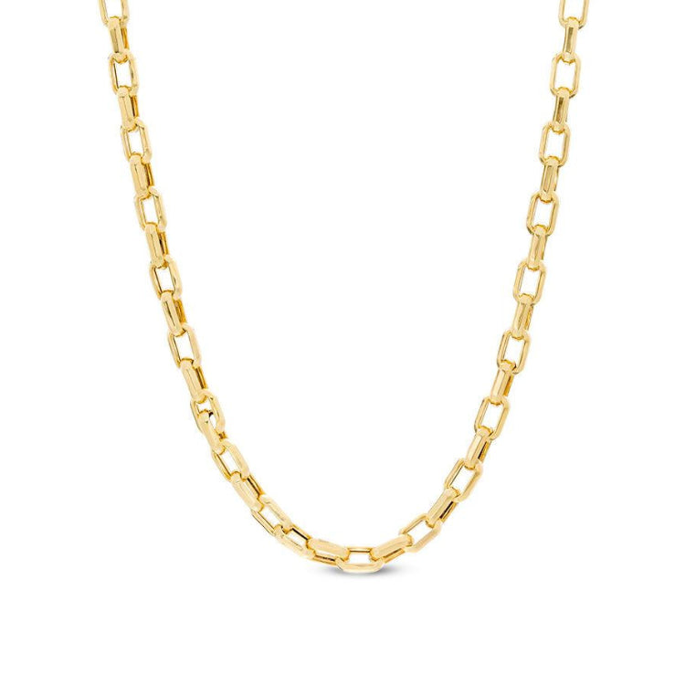 18K GOLD PLATED SQUARE LINK CHAIN NECKLACE