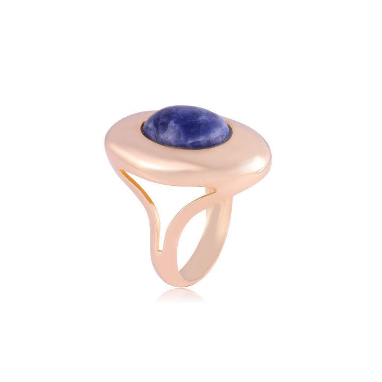 SODALITE RING - GOLD PLATED