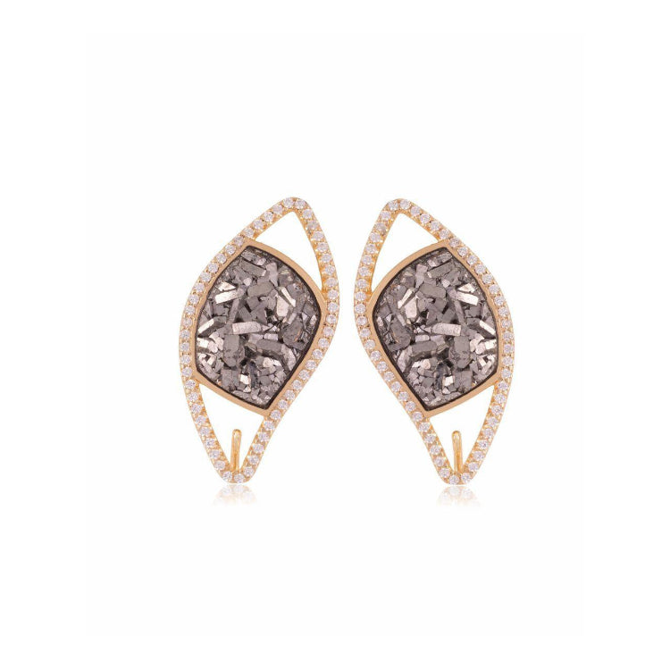 BROADWAY BLING EARRING - PLATINUM DRUSE