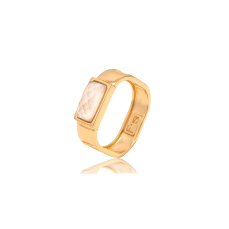 CHRYSLER CHROME RING - PEARLIZED MILKY QUARTZ