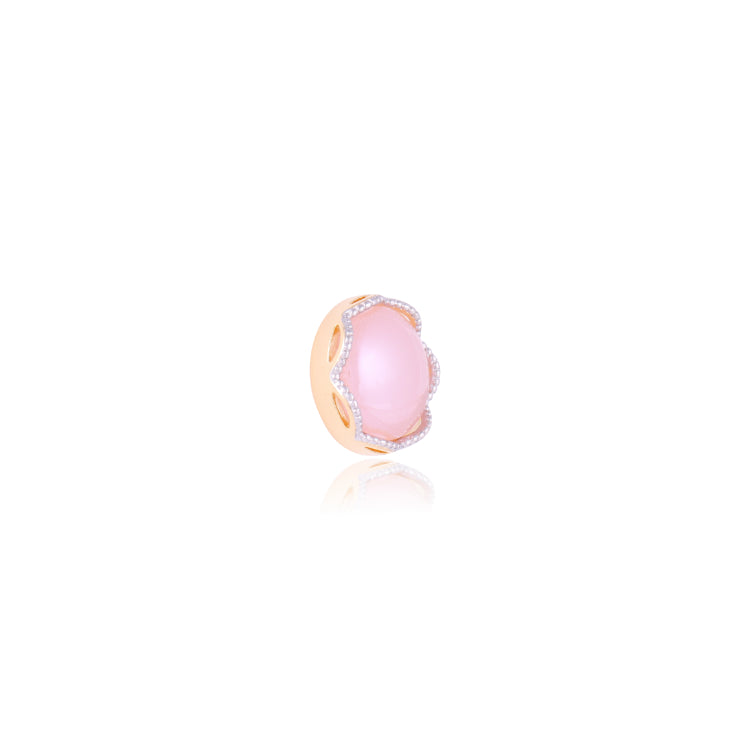 ROSE QUARTZ ROUND EARRING