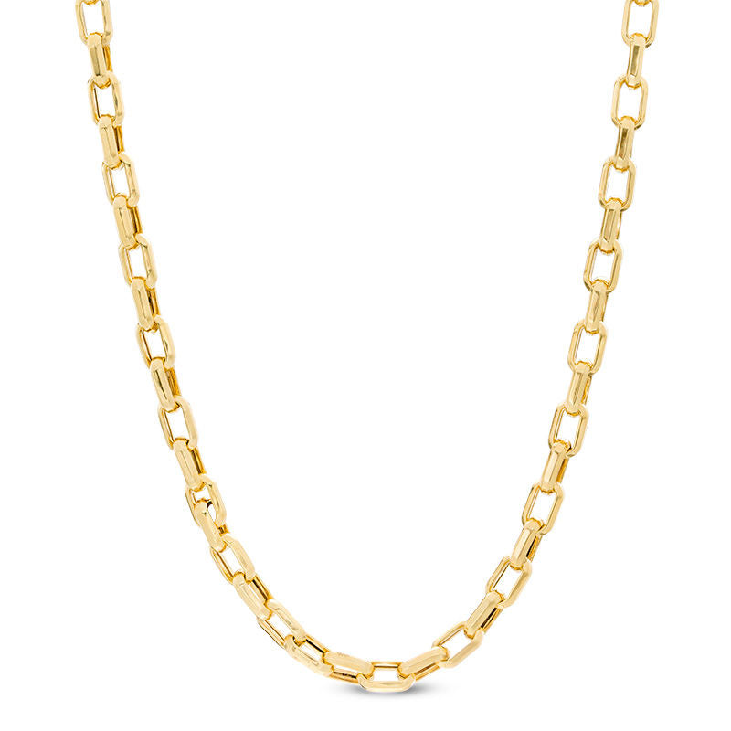 18K GOLD PLATED SQUARE LINK CHAIN NECKLACE