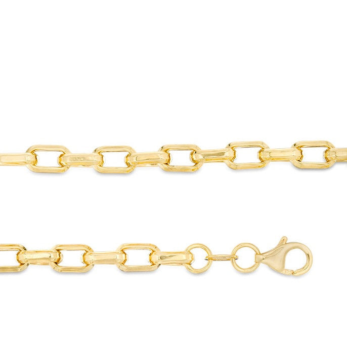 18K GOLD PLATED SQUARE LINK CHAIN NECKLACE