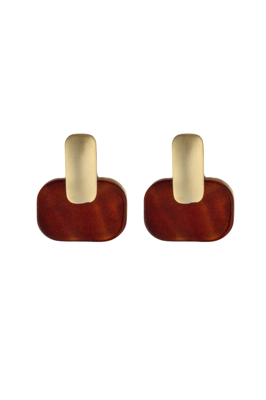 SCARLET STREETS EARRING- RED AGATE