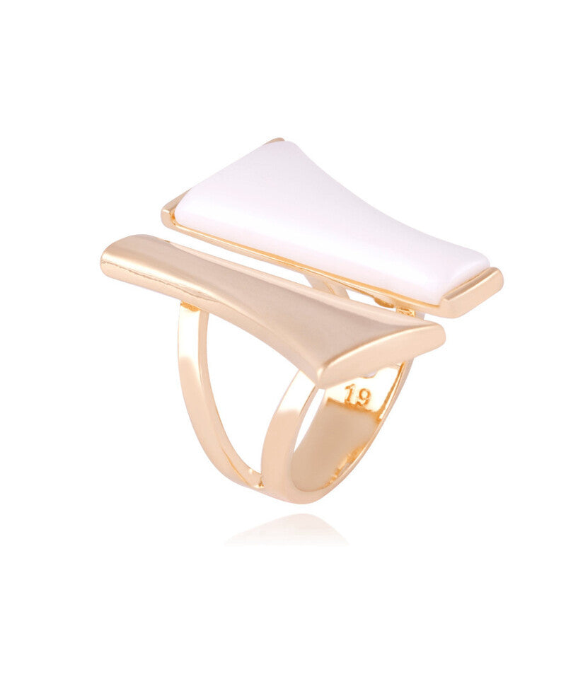 EAST VILLAGE VIBE RING - PEARLIZED PORCELAIN STONE