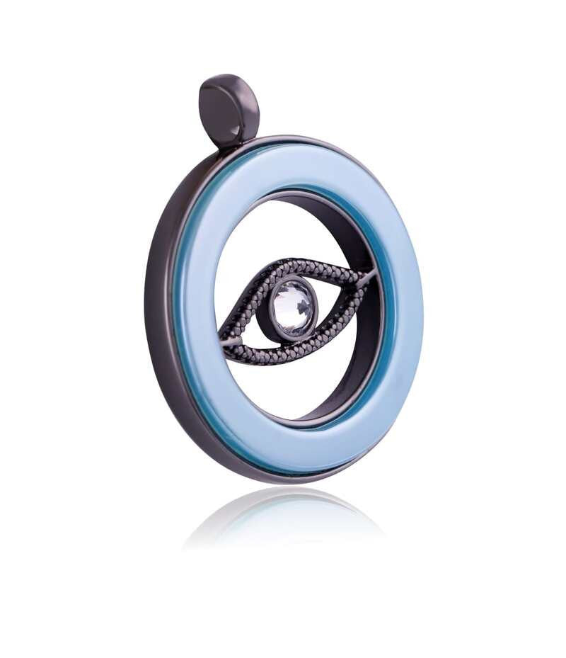 PENDANT - BLACK METALLIZATION - ZIRCONIA/A.BLUE PER -