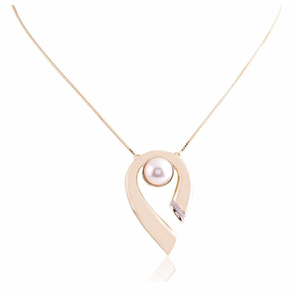 NECKLACE - GOLD PLATED - PEARL